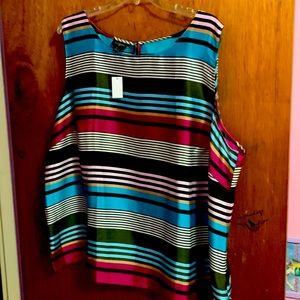 NWT Talbots striped Tank - beautiful fall colors, size 3X